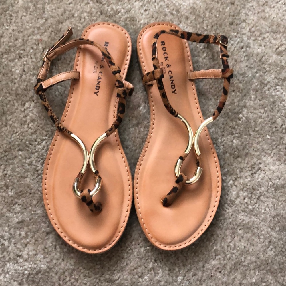 Cute leopard sandals - used once